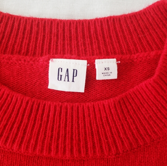 GAP Sweaters Gap Red Sweater Crewneck Soft Wool Blend Pullover Poshmark